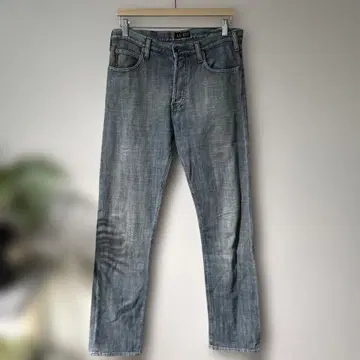 아르마니진스 자수 스타일 데님 블루 파랑 32인치 구제 의류