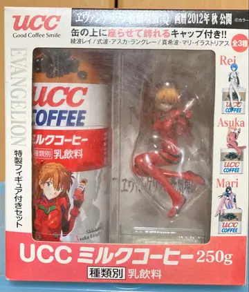 에반게리온 UCC 밀크커피 250g 아스카 피규어 포함