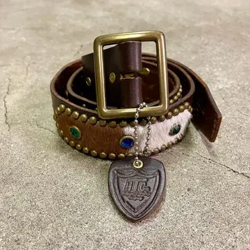 HTC 스터드 벨트 송치 브라운 32