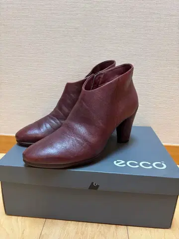 ecco 에코 보르도 가죽 앵클부츠 사이드 지퍼