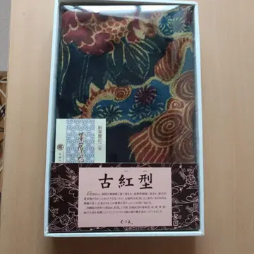 미사용 고빈가타 보자기 다색 꽃무늬 화장 상자형 빈가타 무늬