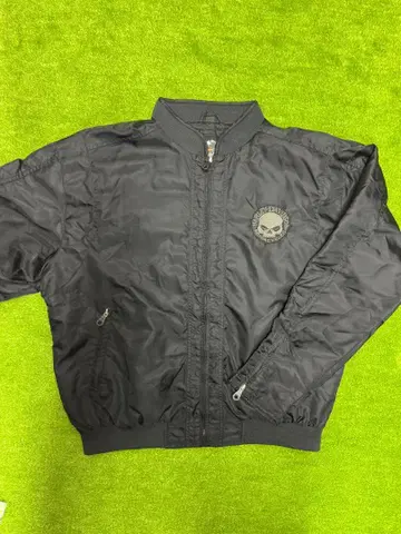 Harley-Davidson 나일론 자켓 스컬 로고 블랙