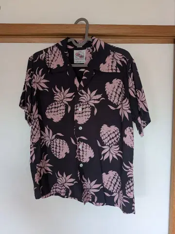 SUN SURF 듀크 카하나모쿠 하와이안 셔츠 파인애플 패턴 S