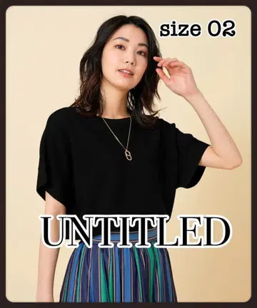 UNTITLED 레이온 스트레치 프렌치 슬리브 니트