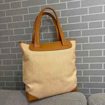 미사용품 키타무라 토트백 가죽 캔버스 핸드백 토트