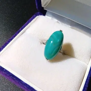 마노 그린마노 반지 그라데이션 실버 각인 11.5호