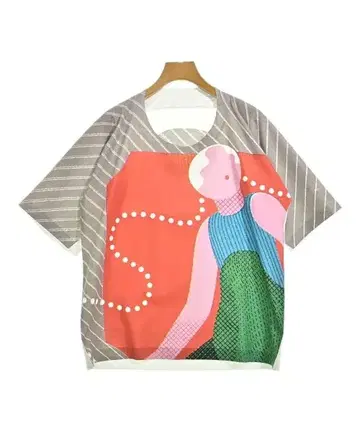 플리츠 플리즈 티셔츠 여성용