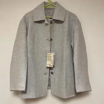 무인양품 울 혼방 라이트 그레이 숏코트 M