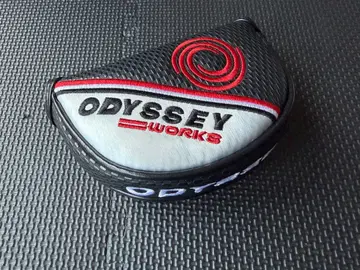 ODYSSEY WORKS 퍼터용 골프헤드커버 하프 레트 빨간색/블랙