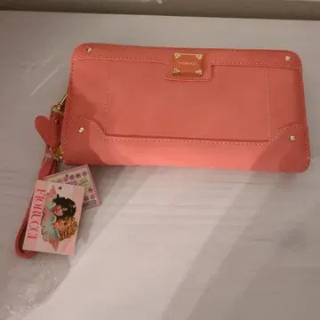 FORUCCI 핑크 장지갑, 정기권 및 카드 홀더 포함