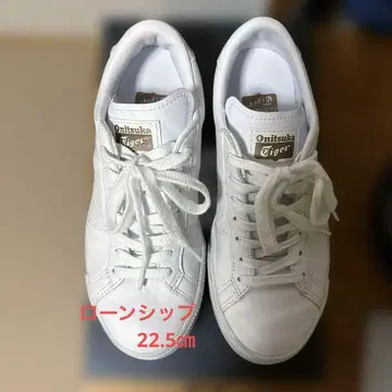 오니츠카타이거 론십 레더 슈즈 스니커즈 화이트 22.5