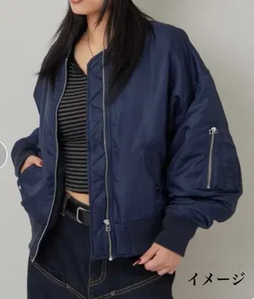 Sourcream 네이비 MA1 자켓