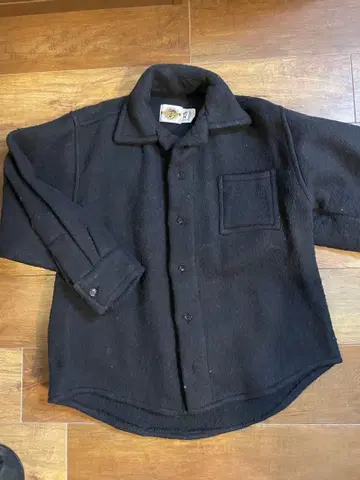 EARTH RAGZ 울 셔츠 자켓 블랙 XS 구제 의류 아메카지