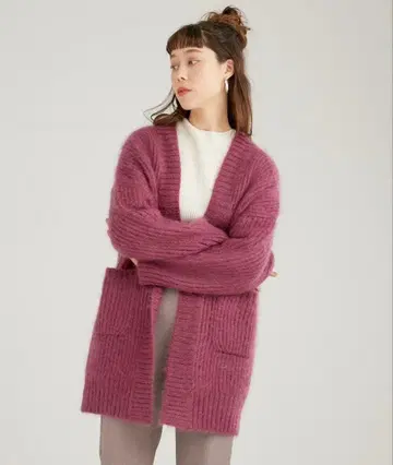 batoner 바토너 니트 가디건 스웨터 모헤어 울