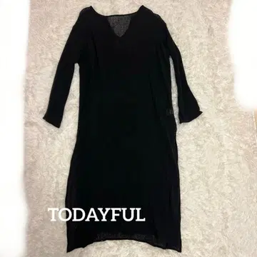 TODAYFUL 긴팔 티셔츠 블랙 메쉬 V넥 긴팔 원피스 38