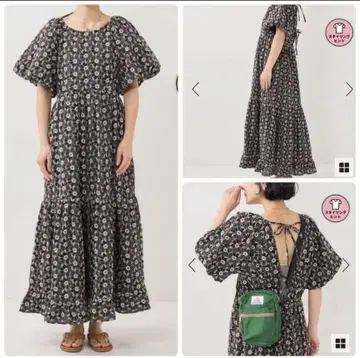 [ 24SS ] 프릭스스토어 인도 배색 올 패턴 자수 원피스 블랙