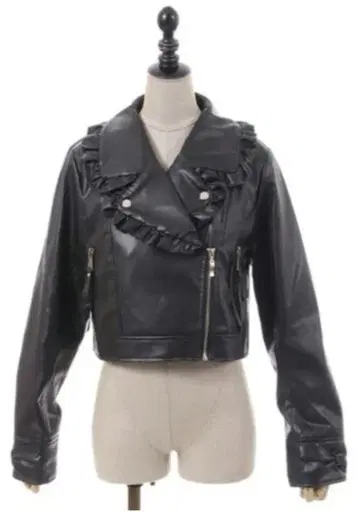 axes femme 프릴 라이더 자켓 블랙