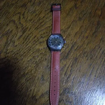 Swatch 쿼츠 손목시계 다크 그레이