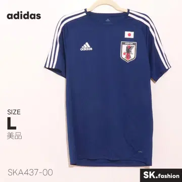 새상품급 adidas 상의 셔츠 로고 프린트 축구 일본 대표 와펜 부착