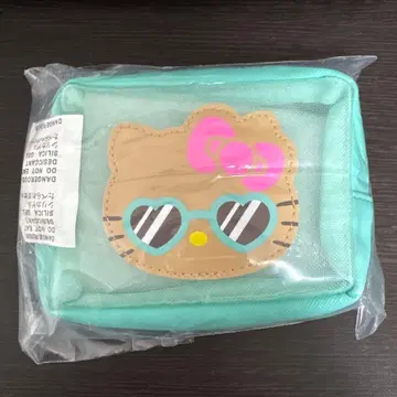 헬로키티 (일광화상 시리즈) 메쉬 포켓 부착 멀티 파우치 민트 #KH