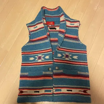 Indian Motorcycle 에스닉 패턴 울 베스트 L 사이즈