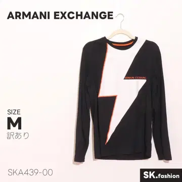 하자품 ARMANI EXCHANGE 상의 티셔츠 기하학 절개 디자인