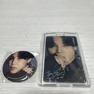 BTS 지민 포토카드 & 캔뱃지 세트