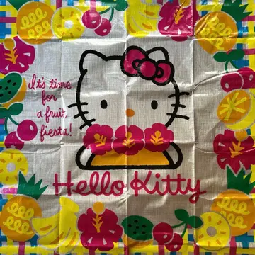 헬로키티 트로피컬 후르츠 비치 매트 히비스커스 레트로 레어