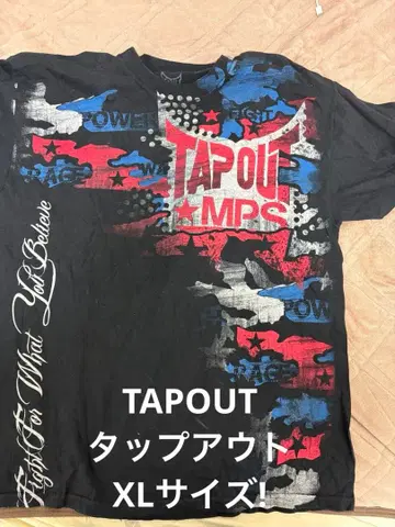 초레어 XL! TAPOUT 탭아웃 T셔츠 블랙 UFC RIZIN MMA