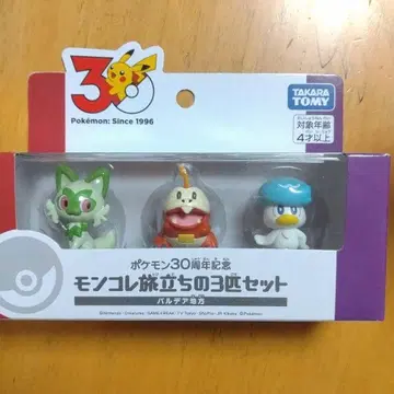 포켓몬 몬코레 출발의 3개 세트 팔데아 지방 꾸왁스 냐오하 뜨아거