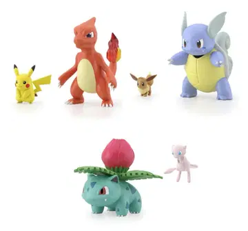 피카츄 & 리자드 이브이 & 거북왕 뮤 & 이상해꽃 스케일 월드