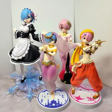 리제로 렘 라무 피규어 4점 묶음 판매