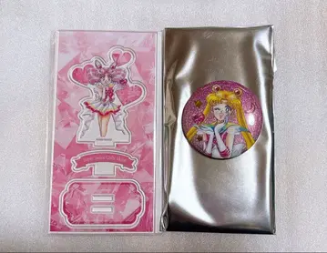 세일러문 로손 오로라 라메 캔뱃지 아크릴 스탠드 미소 치비문