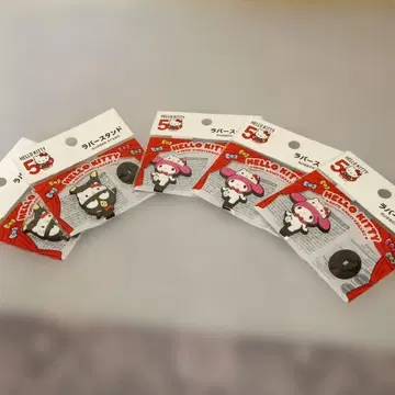 헬로키티 50주년 러버 스탠드 5개 세트