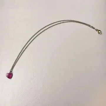 하트 모양 핑크 펜던트 목걸이