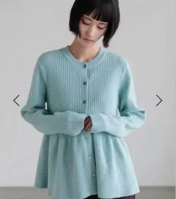 페플럼 니트 가디건 LS 라이트 블루 로리즈팜