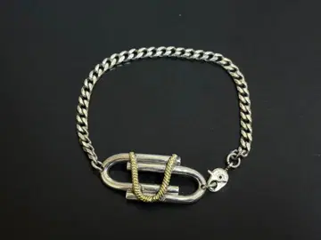 빈티지 디자인 키헤이 콤비 컬러 실버925 팔찌