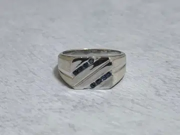 인대 디자인 돌 포함 반지 실버925