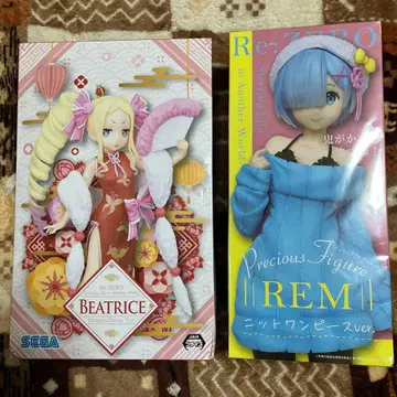 [미개봉품] Re: 제로 피규어 2체 세트 베아트리스, 렘 리제로