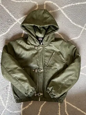 BELVET 후드 부착 올리브 그린 자켓