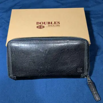 DOUBLES 가죽 장지갑 블랙