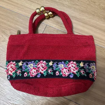 새상품급 FEILER 페이러 꽃무늬 핸드백 미니백 슈니르 직조