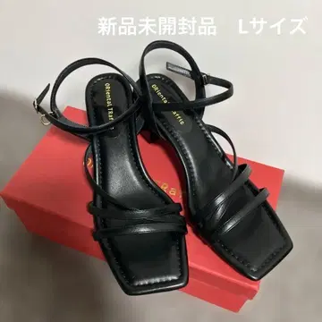 [ 미사용 새상품 ] Oriental Traffic 블랙 샌들 스트랩
