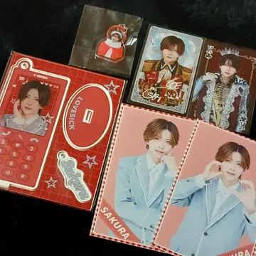 RINDO 러브시크 사쿠라 트레이딩 카드 아크릴 스탠드 등 굿즈 세트