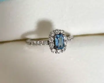 아쿠아 마린 다이아몬드 반지