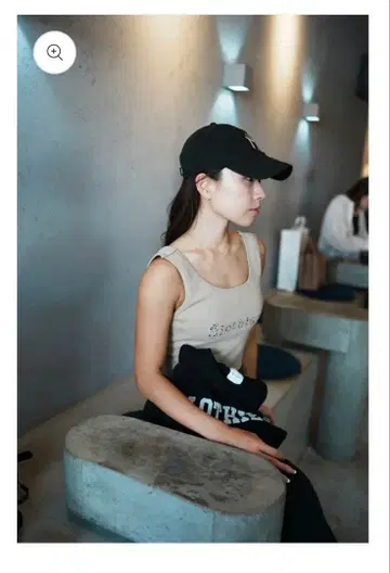 약사 트레이니 사쿠라 Scoop neck ribbed tank topM