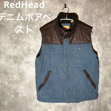 90s RedHead 데님 보아 베스트 헌팅 베스트 아메카지 워크