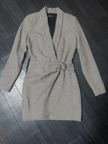 ZARA HOUNDSTOOTH BLAZER DRESS