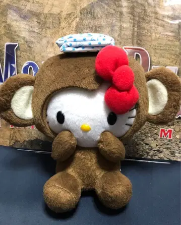 키티 봉제 인형 야쿠르트 원숭이 십이지신