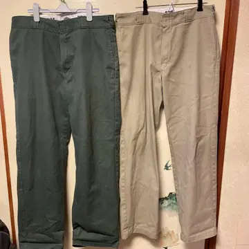 Dickies 워크 팬츠 그린 베이지 2세트